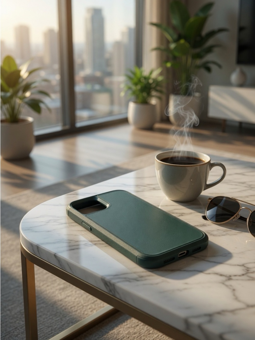 Sleek Teal Phone Case for iPhone 14